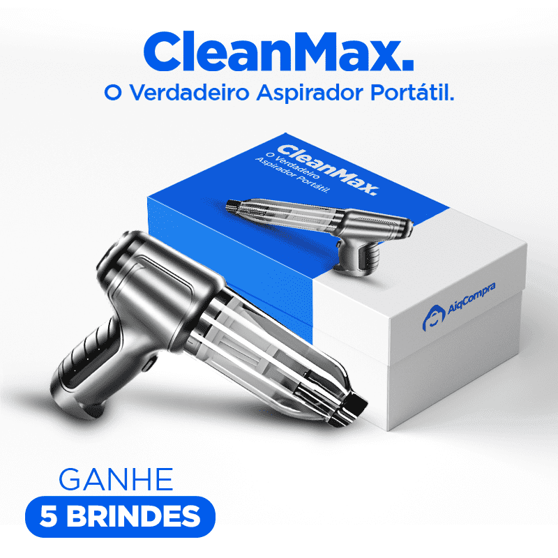 Aspirador Portátil CleanMax® + 5 BRINDES EXCLUSIVOS!